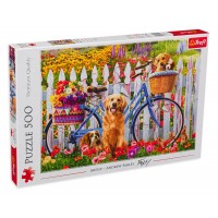 Trefl 500 - A dog on a bike